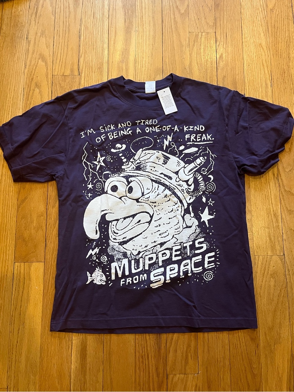 NWT Single Rider Gonzo Muppets in Space shirt mens oversized medium